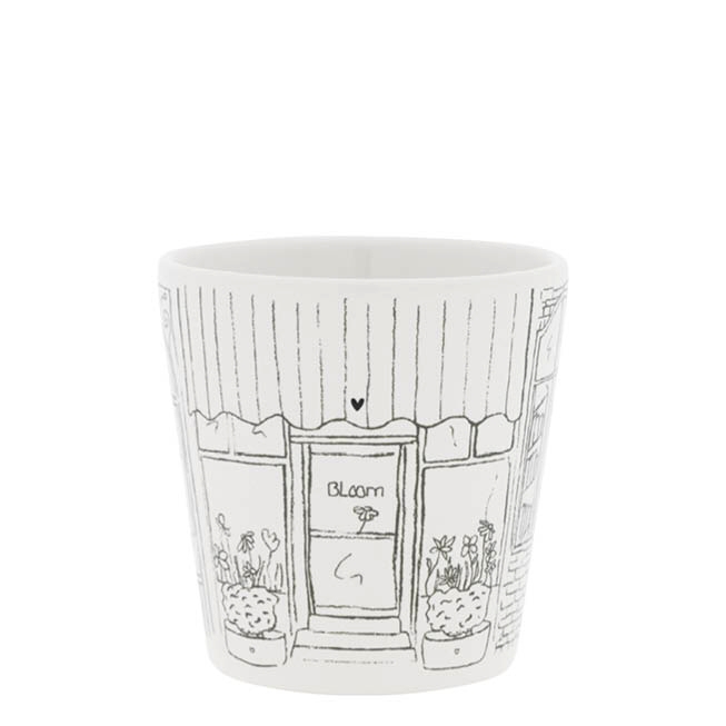 detail Bastion Collections Kelímek White/Window Shopping in black, 240ml