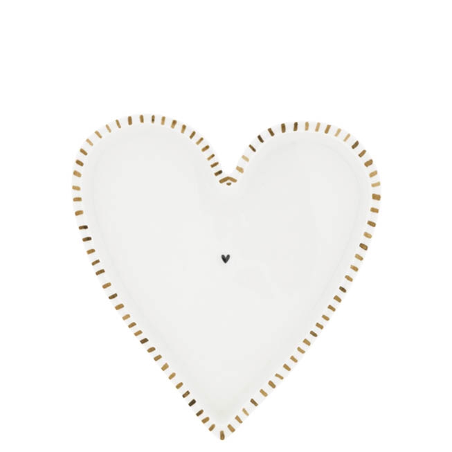 detail Bastion Collections TRAY Heart with thick edge little brown stripes