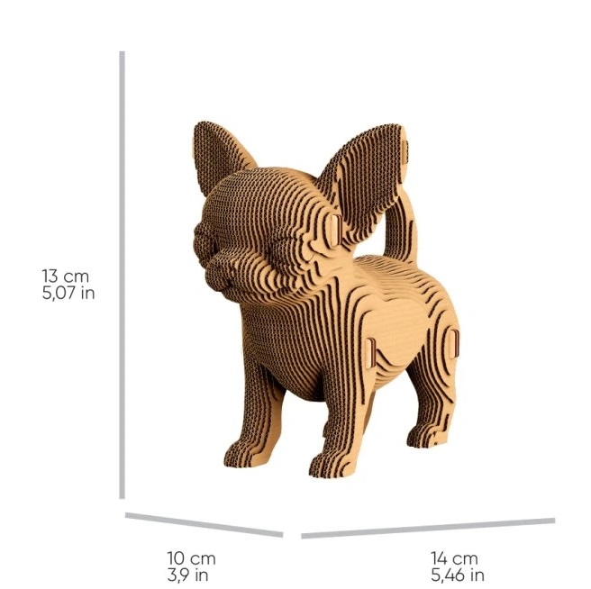 detail Cartonic 3D PUZZLE - CHIHUAHUA PUPPY, 71 dílků, LEVEL2