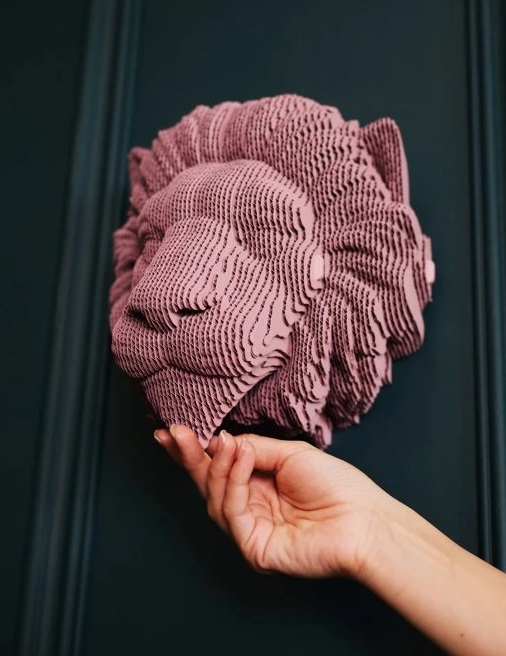 detail Cartonic 3D PUZZLE - LION, 79 dílků, LEVEL 2 (k zavěšení)