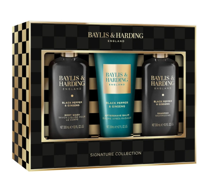 detail Baylis&Harding Černý pepř & ženšen, dárková sada péče o tělo, 3dílná