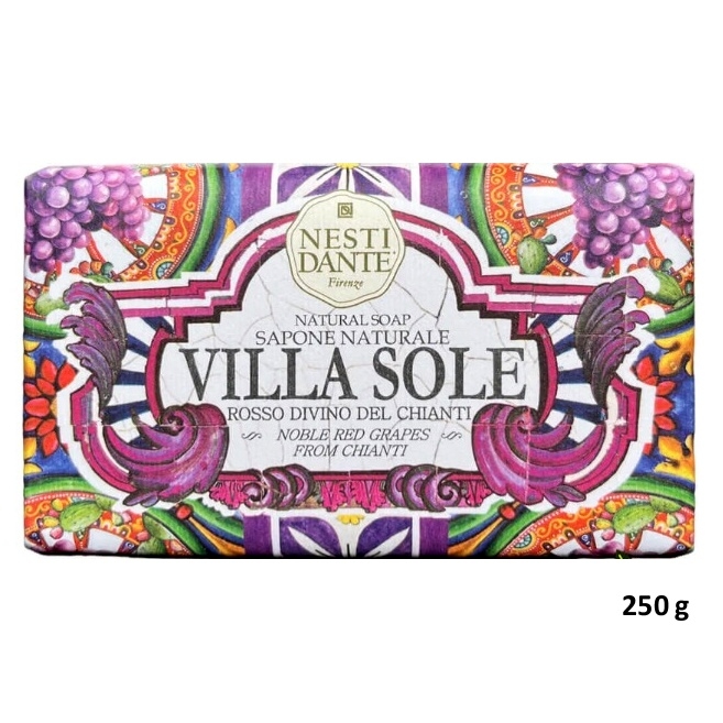 detail Nesti Dante VILLA SOLE Noble Red Grapes from Chianti, mýdlo 250 g
