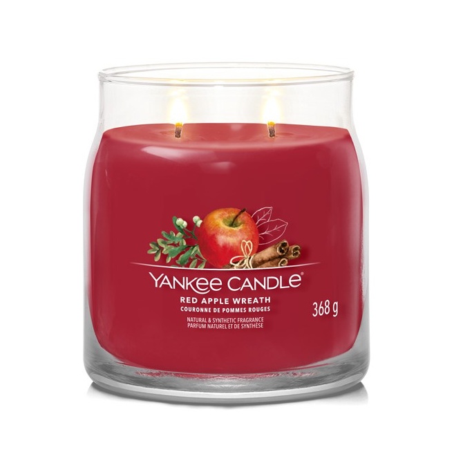 detail Yankee Candle RED APPLE WREATH, signature střední 368 g