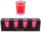 náhled Home Society Collection Sada 4x votivní svíčka ve skle, Red