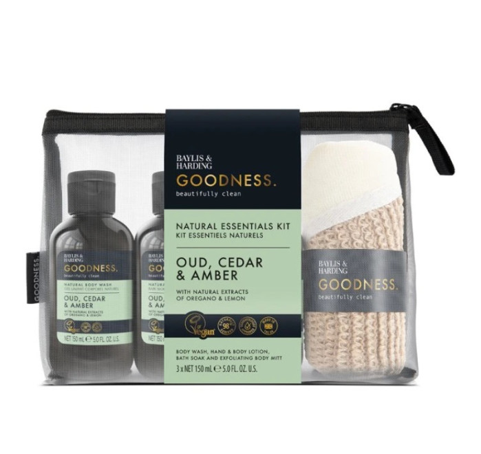 detail Baylis&Harding Essentials Kit Goodnes - Oud, Cedar & Amber, 3x 150ml