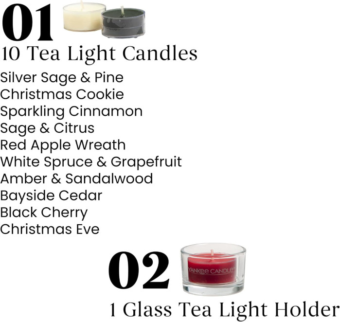detail Yankee Candle Xmas 2026 Dárková sada čajových svíček a svícnu