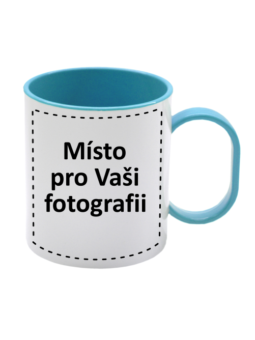 detail Fotohrnek PLASTOVÝ modro-bílý 1x foto 300ml