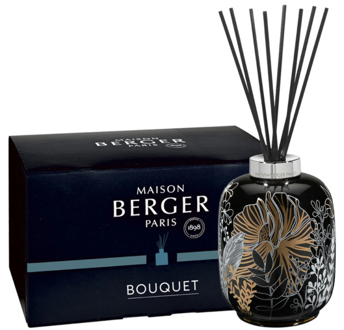 detail Maison Berger VÉGÉTALE black, procelánový difuzér s tyčinkami 490ml