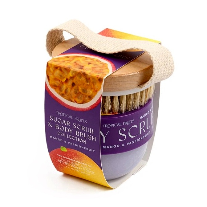 detail Tropical Fruits – Mango & Passionfruit Sada tělového peelingu, 150 g