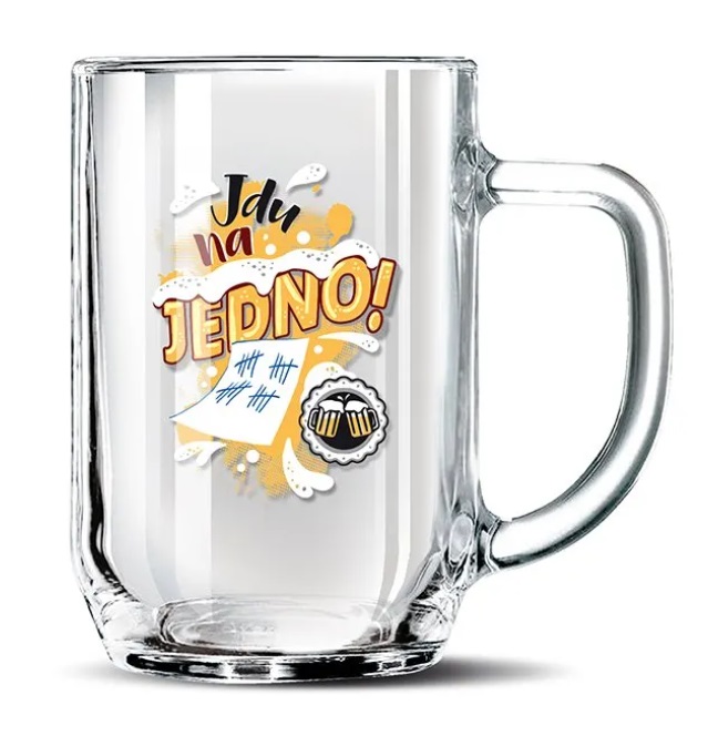 detail Nekupto DÁRKOVÝ PŮLLITR - JDU NA JEDNO, sklo 500ml