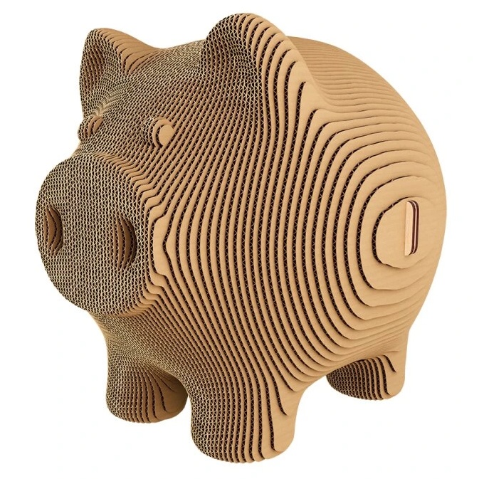 detail Cartonic 3D PUZZLE - PIGGY pokladnička, 86 dílků, LEVEL4