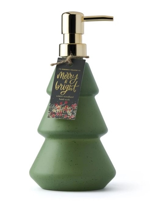 detail Somerset Toiletry MERRY & BRIGHT, tekuté mýdlo ve skle, zelené, 500ml