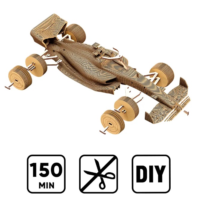 detail Cartonic 3D PUZZLE - RACING CAR, 367 dílků, LEVEL5