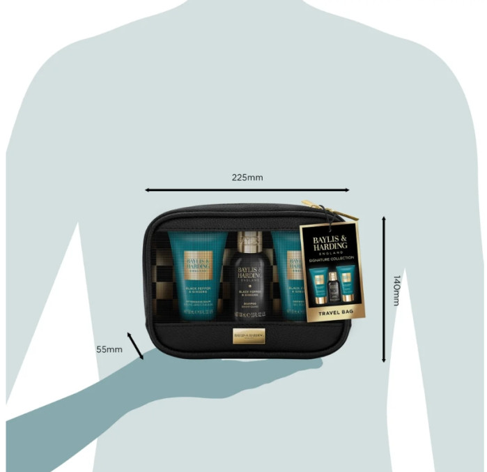 detail Baylis&Harding Černý pepř & ženšen, dárková sada péče o tělo, 4dílná