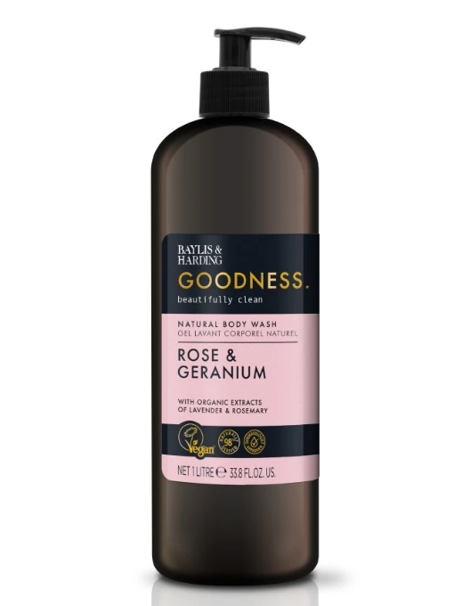 detail Baylis&Harding Sprchový gel - Goodness Rose & Geranium, 1L