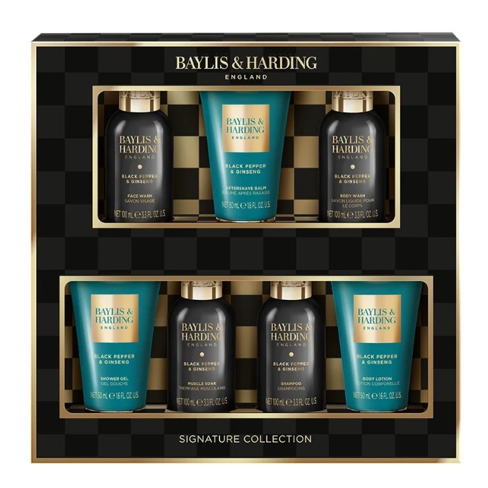 detail Baylis&Harding Černý pepř & ženšen, dárková sada péče o tělo, 7dílná