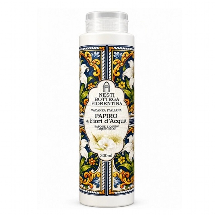 detail Nesti Bottega Fiorentina Papiro & Fiori d'Acqua, sprchový gel 300 ml