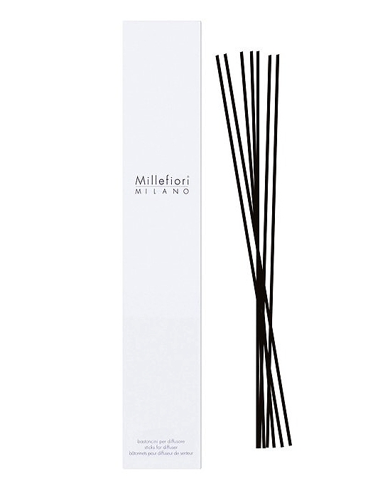detail Millefiori Milano NÁHRADNÍ STÉBLA pro 100ml difuzér, černá