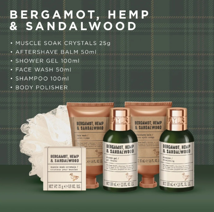 detail Baylis&Harding Bergamot, Hemp & Sandalwood - dárková sada, 6dílná