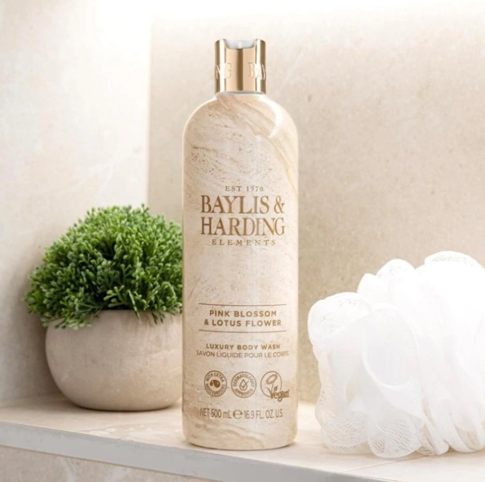detail Baylis&Harding Sprchový gel - Pink Blossom&Lotus Flower, 500 ml