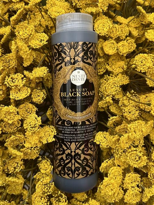 detail Nesti Dante Luxury BLACK SOAP, sprchový gel 300 ml