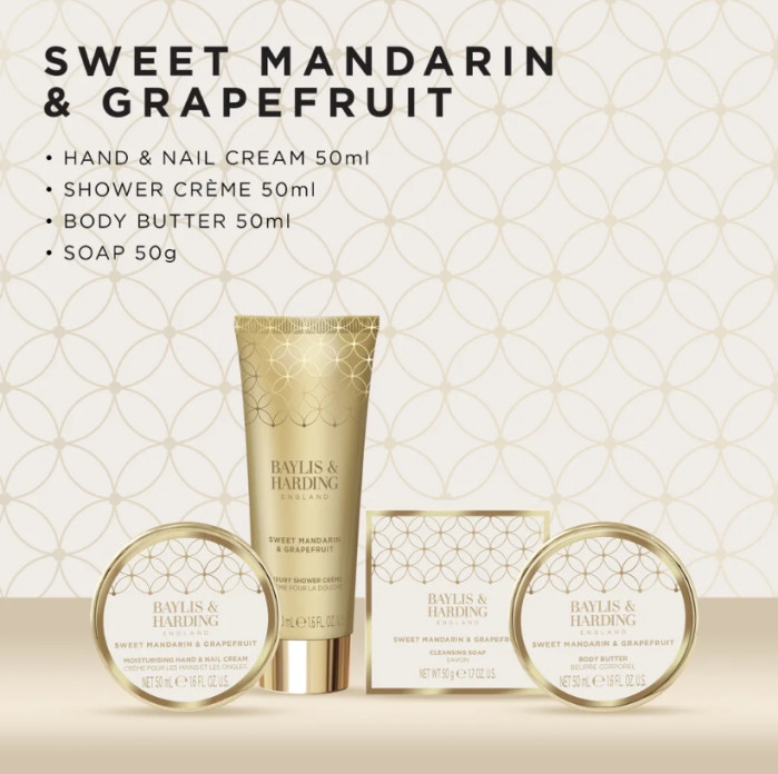 detail Baylis&Harding Mandarin & Grapefruit Dárková sada péče o tělo, 5dílná