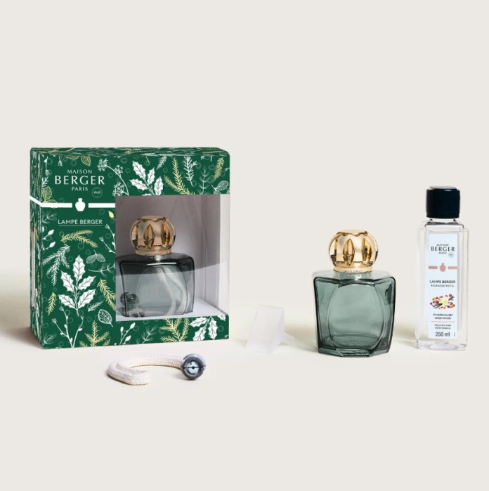 detail Maison Berger Magical Green, set lampy s náplní Ambrový prach 250ml