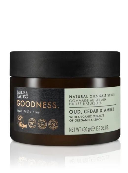 detail Baylis&Harding Peeling - Oud, Cedar & Amber, 450g