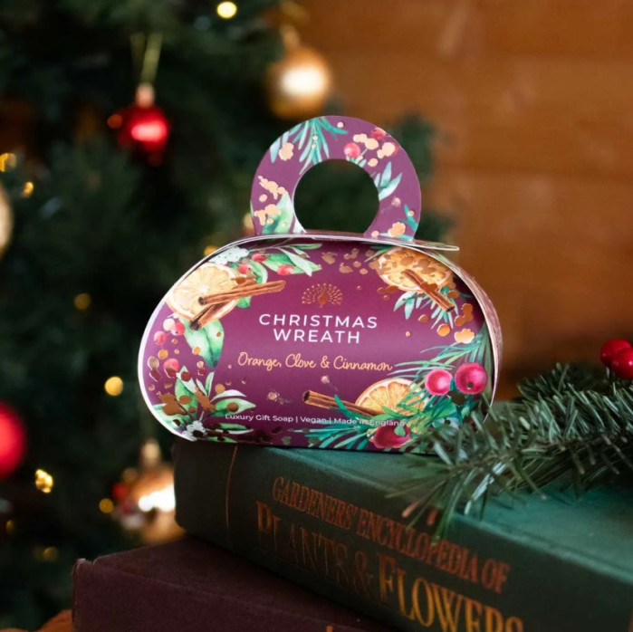 detail English Soap Company Christmas Wreath, tuhé mýdlo 260g