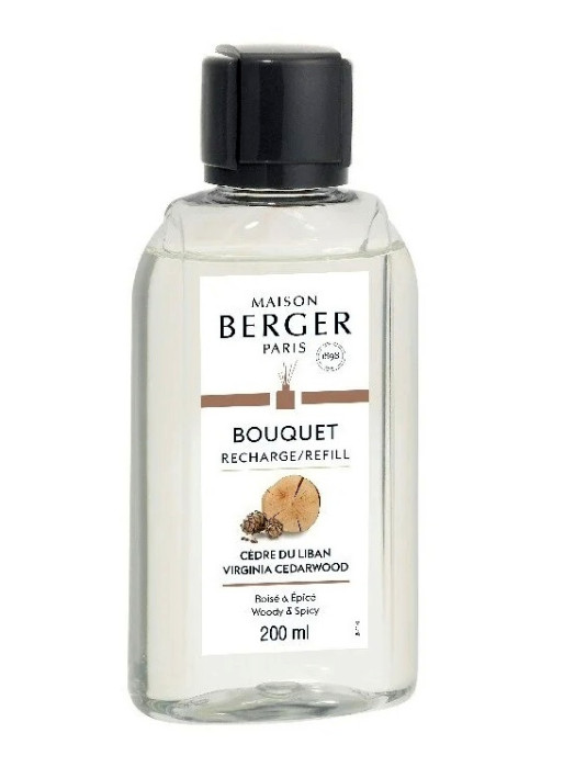 detail Maison Berger VIRGINIA CEDARWOOD, náplň difuzéru 200ml