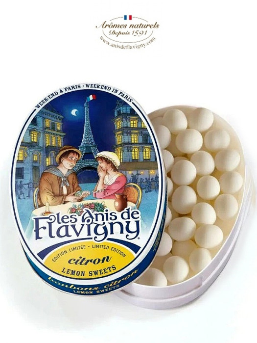 detail Les ANIS de Flavigny Bonbónky Original ANIS® 50g Citrón (Eiffelovka)