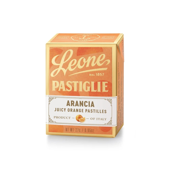 detail Leone 1857 - Arancia, pastilky s příchutí pomeranče, 27g