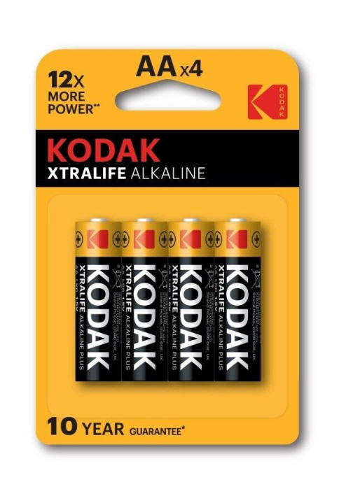 detail KODAK XTRALIFE ALKALINE 4x AA 1,5V