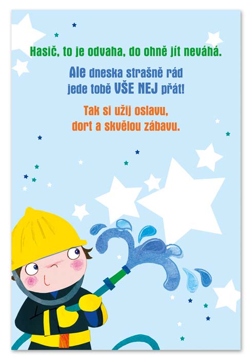 detail Ditipo Hrací přání HASIČSKÁ / Míša Růžičková