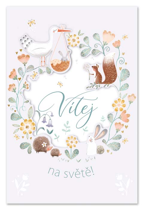 detail Ditipo Blahopřání HK - VÍTEJ NA SVĚTĚ (zvířátkové)