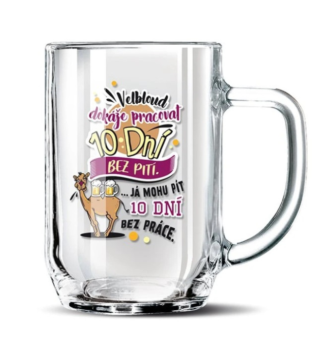 detail Nekupto DÁRKOVÝ PŮLLITR - VELBLOUD dokáže ...., sklo 500ml