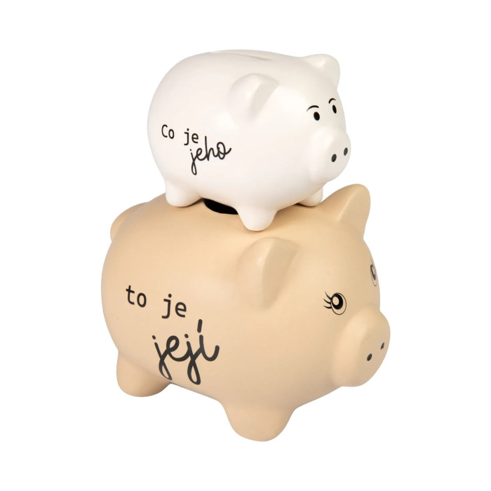 detail Albi Pokladnička na peníze DUO prasátka - Co je jeho, to je její.