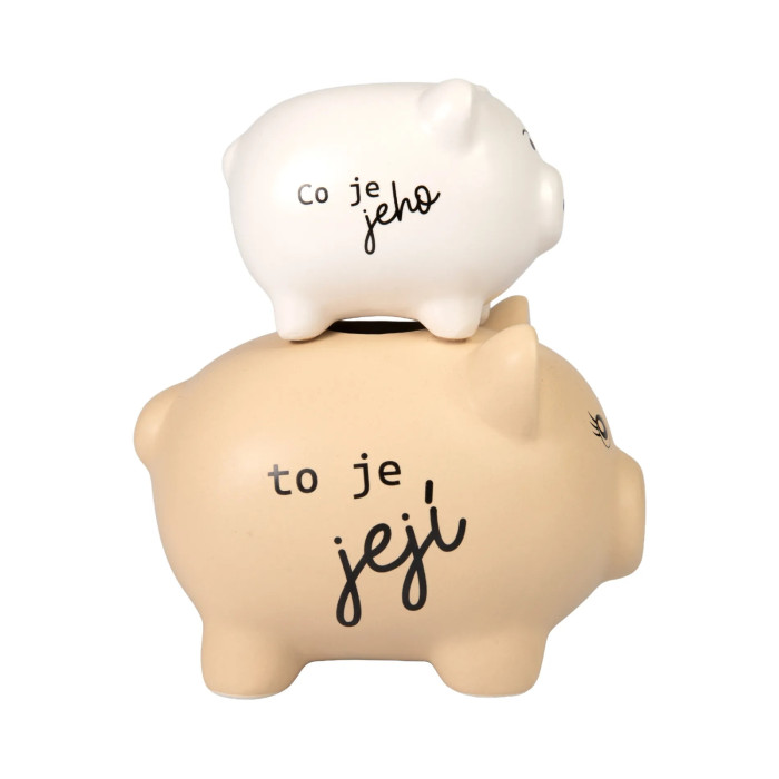 detail Albi Pokladnička na peníze DUO prasátka - Co je jeho, to je její.