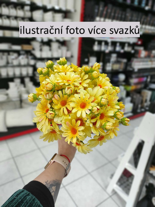 detail Autronic Svazek 6 kusů žlutých kopretin, 36cm
