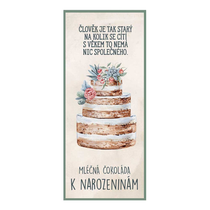 detail Mléčná čokoláda 100g - Mléčná čokoláda k narozeninám.