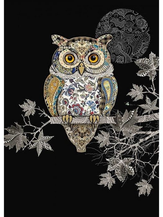 detail Luxusní přání M139 BUG ART - DECORATIVE OWL