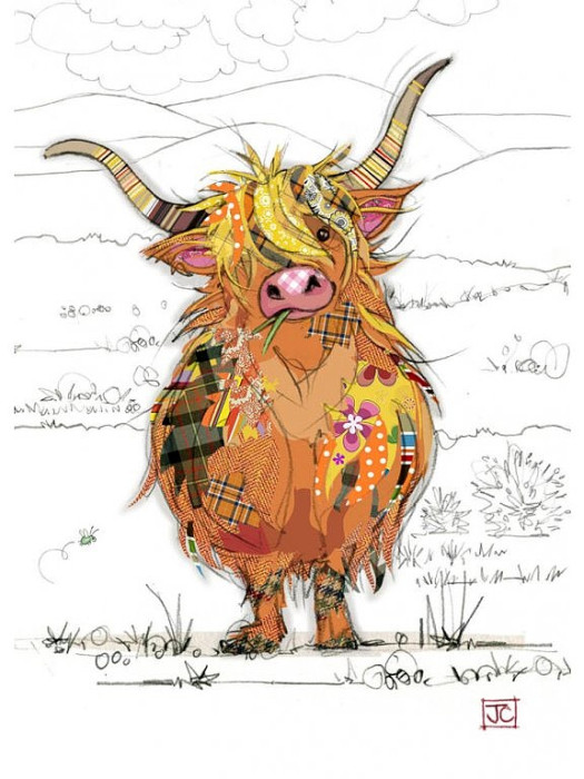 detail Luxusní přání G030 BUG ART - HIGHLAND HAMISH