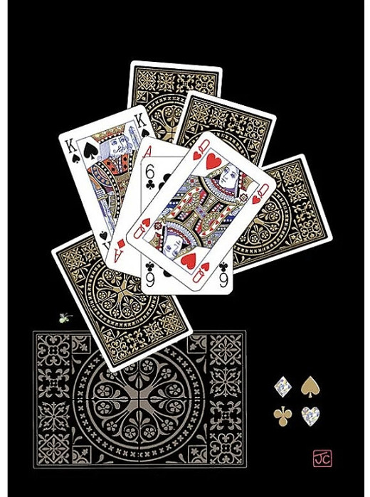 detail Luxusní přání M179 BUG ART - PLAYING CARD