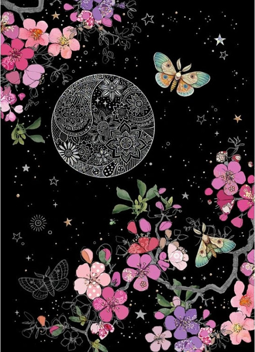 detail Luxusní přání M185 BUG ART - BLOSSOM MOON