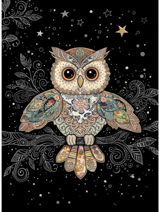 detail Luxusní přání M189 BUG ART - PATTERNED OWL