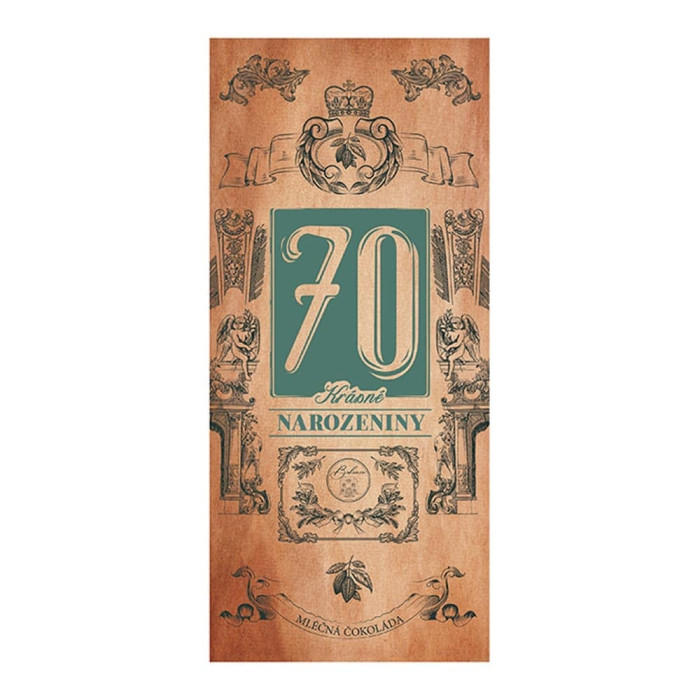 detail Mléčná čokoláda 100g - Krásné 70. narozeniny