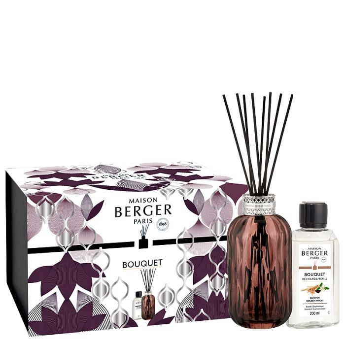 detail Maison Berger QUINTESSENCE švestkový difuzér s vůní Zlatavá pšenice, 200 ml