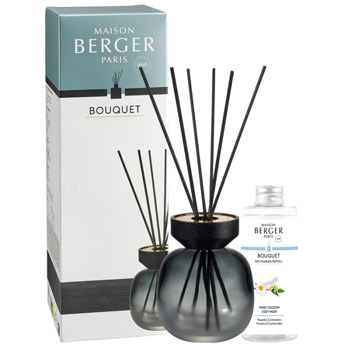 detail Maison Berger WOOD difuzér 260ml s náplní Cosy Musk 180ml