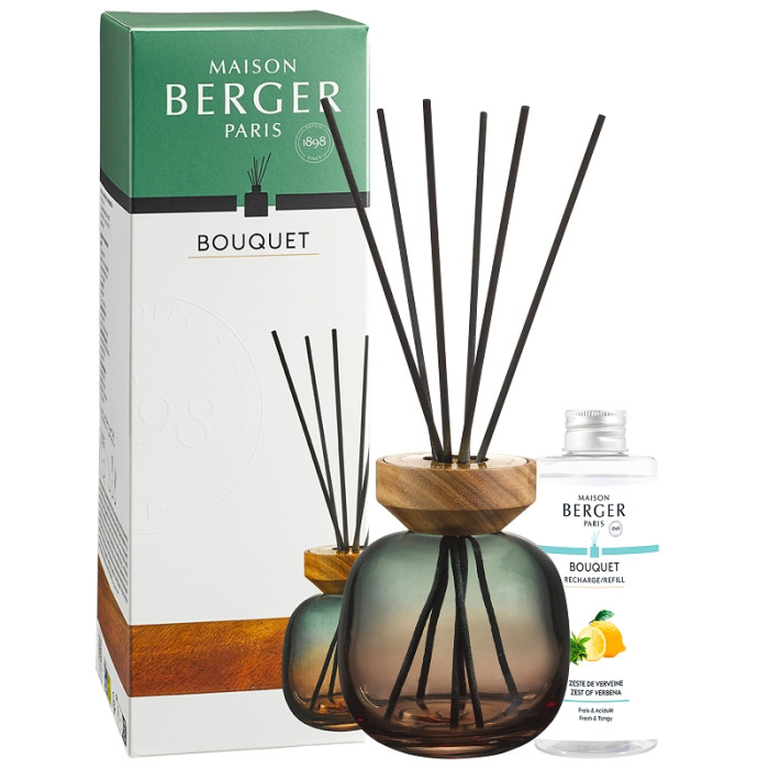 detail Maison Berger WOOD difuzér 260ml s náplní Zest of Verbena 180ml