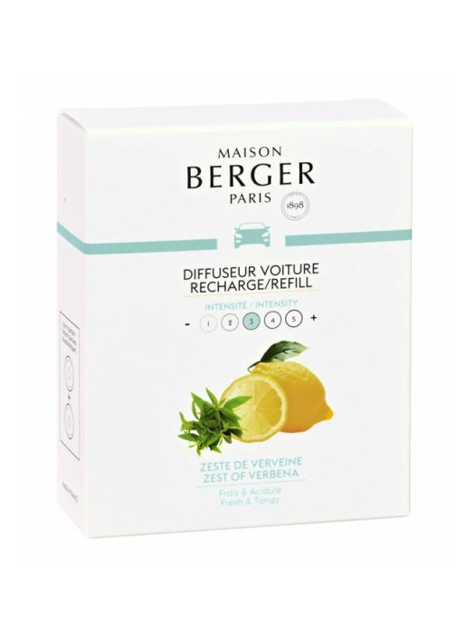 detail Maison Berger CAR - ZEST OF VERBENA, keramická náplň 2 ks
